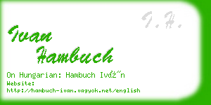 ivan hambuch business card